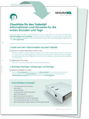 Checkliste Todesfall Download